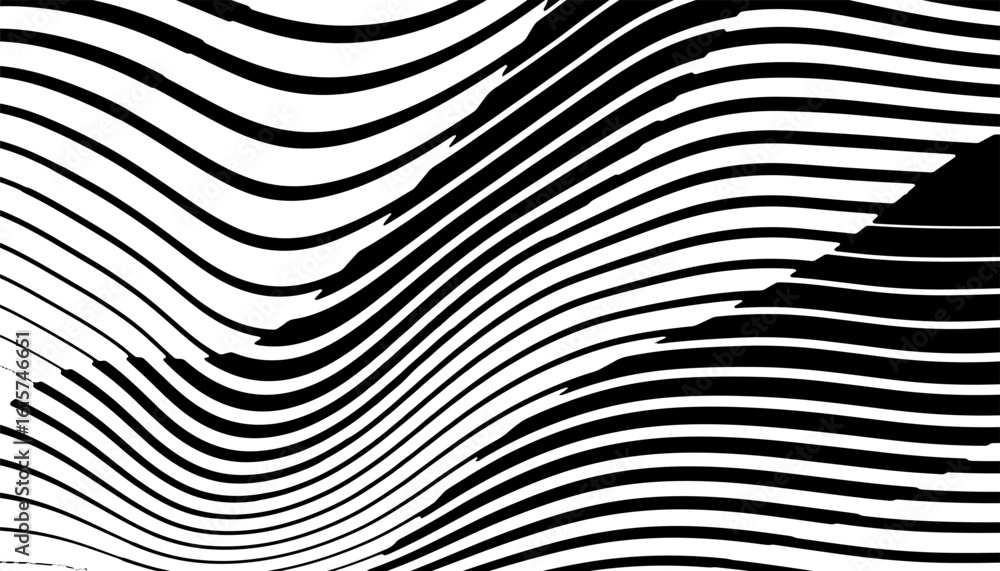 Poster black and white smooth dynamic lines pattern for sporty background and jersey design. fully editable