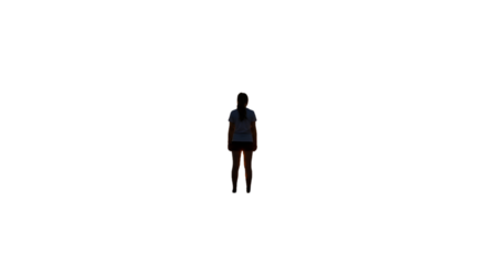 Silhouette Of A Woman Standing Alone In The Dark Photo Transparent Background