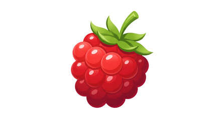 Realistic Illustration Of A Ripe Red Raspberry On A Transparent Background