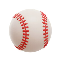 Realistic Baseball Illustration On Isolated Transparent Background