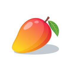Vibrant Mango Illustration: A Colorful Depiction of Tropical Fruit Freshness