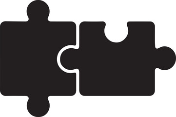 Two Interlocking Puzzle Pieces Symbolizing Teamwork Problem Solving Unity Connection Collaboration and Completing Objectives in Business and Life