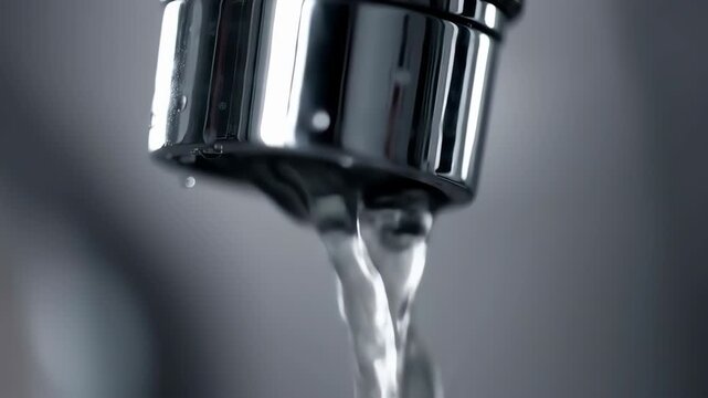 close up water drip from sink
