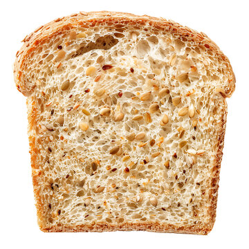 Slice of Multigrain Bread with Seeds