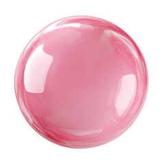 Obraz premium Pink bubble isolated on transparent background, Clipart png