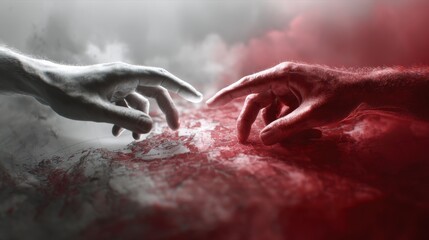Escalating Contact – Symbolic Hands Over War Map