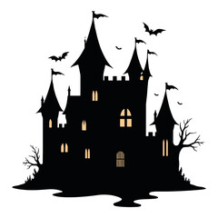 Halloween Castle House Svg Vector