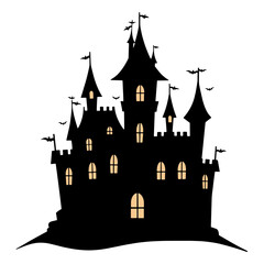 Obraz premium Halloween Castle House Svg Vector