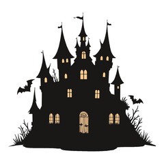 Halloween Castle House Svg Vector