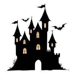 Halloween Castle House Svg Vector