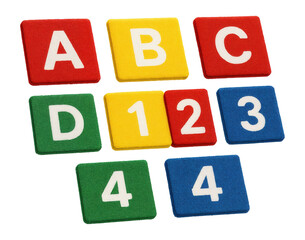 Alphabet and number carpet tiles with customizable layout options for a flexible classroom setting.