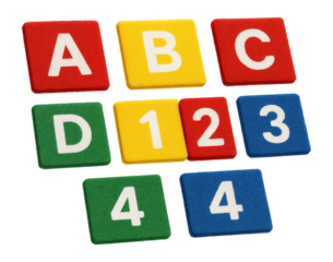 Alphabet and number carpet tiles with customizable layout options for a flexible classroom setting.