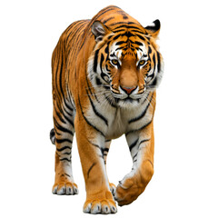 Obraz premium Realistic Tiger Photo Isolated With Transparent Background Striking Look