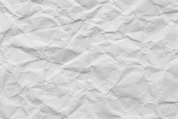 Macro white crumpled paper background,White crumpled paper background, texture old for web design screensavers. Template for various purposes or creating packaging.