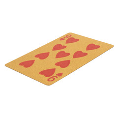 card gambling nine hearts gold