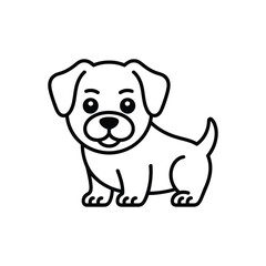 Fototapeta premium Cute puppy animal cartoon