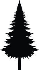 pine tree silhouette vector	