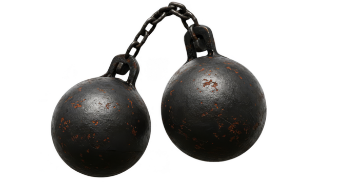 Realistic Isolated 3D Metal Balls with Chain