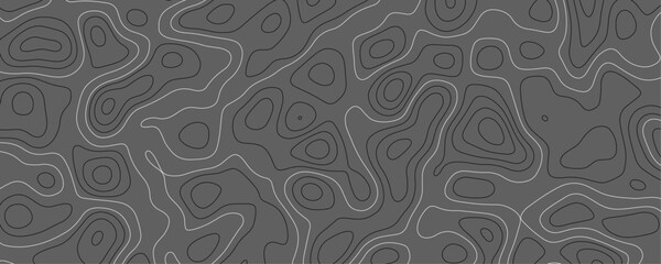 Minimalist modern contour drawing. Luxury line art background vector. Topographical line map. Geographic mountain contours vector background. Generated conceptual elevation map.