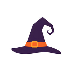 Halloween Witch Hat: A whimsical illustration of a classic witch hat, rendered in vibrant colors, perfect for Halloween. 
