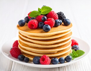 pancakes with berries