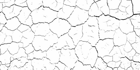 digital wall grunge and dust pattern surface Cracked white wall texture design element white background.
