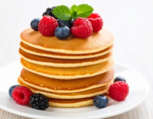 pancakes with berries