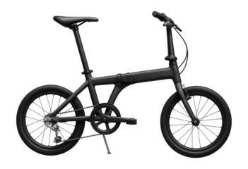 Folding bike with dual V-brakes and kickstand for urban parking