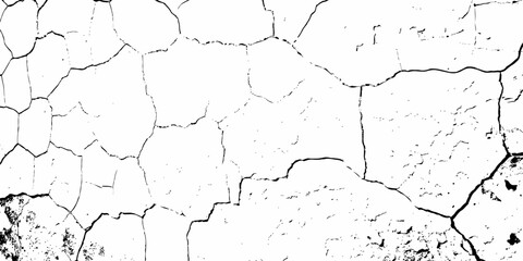 Obraz premium digital wall grunge and dust pattern surface Cracked white wall texture design element white background. 