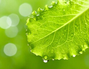 leaf with water drops