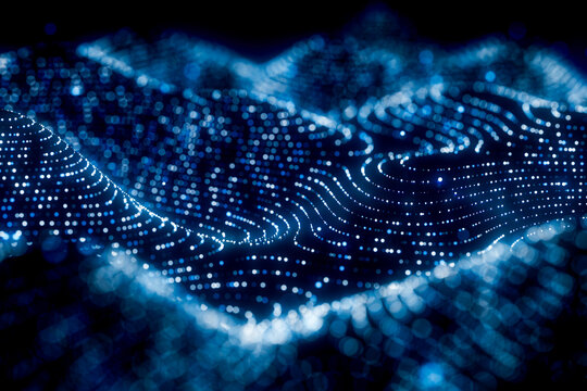 3D Data Network Wave Surface