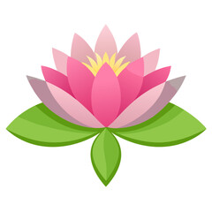 water lily flower vector illustration