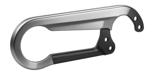 Metallic chain guard with integrated mounting holes for e-bikes