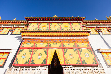 The landscape of Songzanlin Monastery in Shangri-La, Yunnan