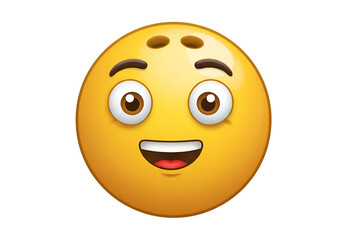 Fototapeta premium Smiling Emoji Face Illustration With Yellow Color And Transparent Background