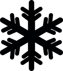 Obraz premium Black snowflake icon