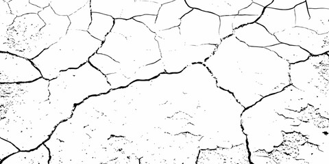 Obraz premium digital wall grunge and dust pattern surface Cracked white wall texture design element white background. 