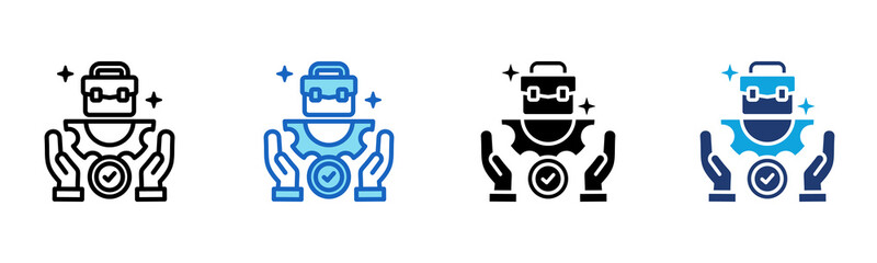 Career Services icon Multi Style Vector Illustration