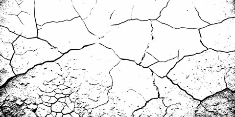 modern black and white scratch and cracks grunge texture dust and distressed wall pattern white background..
