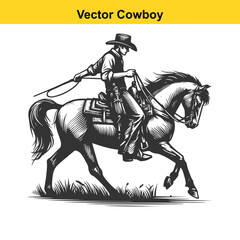 Western Cowboy Command: Reining Horse with Fierce Focus
