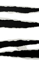 Torn Paper Abstract Background with White Edges and Black Space Texture