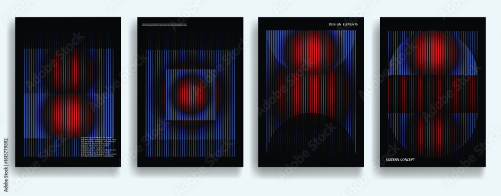 Poster modern posters . vector design composition with colorful various geometric shapes . abstract contemp