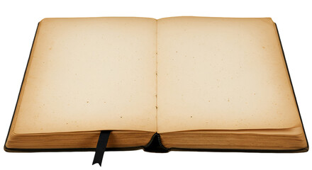 Vintage Open Book Illustration With Blank Pages And Detailed Texture