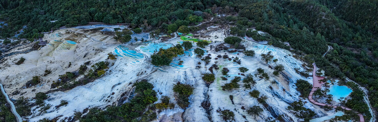 Aerial view of Baishuitai in Shangri-La, Yunnan