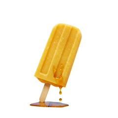 Yellow Popsicle Isolated Photo With Transparent Background Dessert Food Refreshment