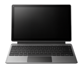 Business notebook with a magnesium alloy body and a detachable keyboard for hybrid use