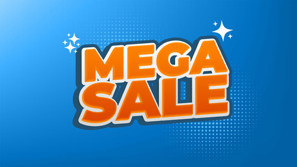Simple Blue Orange Mega Sale