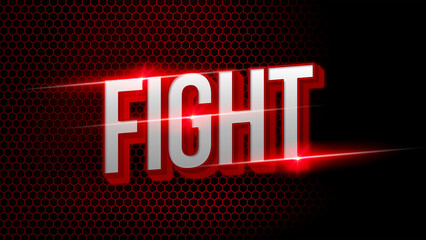 Red Black Fight with Light 3D Text Effect