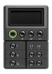 Obraz premium Three-phase power meter with modular design and multiple input terminals