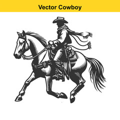 Western Cowboy Command: Reining Horse with Fierce Focus